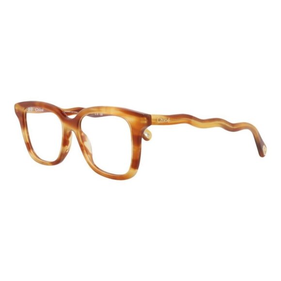 Chloé Womens Square/Rectangle Havana Havana Transparent Fashion Designer Eyewear - Picture 1 of 4